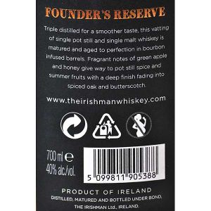 The Irishman Founder´s Reserve (Harvest) Small Batch Irish Whiskey 0,70l