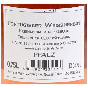 A. Nollen Erben Freinsheimer Rosenbühl Portugieser Weissherbst Rosé DQW 0,75l