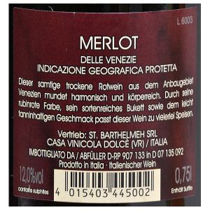 St. Barthelmeh Merlot delle Venezie IGP 0,75l