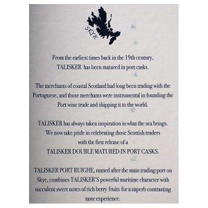 Talisker Port Ruighe Single Malt Scotch Whisky 0,70l