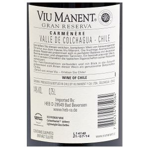 Viu Manent Carménère Gran Reserva 0,75l