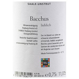 Winzervereinigung Freyburg-Unstrut Bacchus lieblich 0,75l