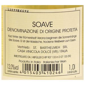 St. Barthelmeh Soave DOP 1,00l