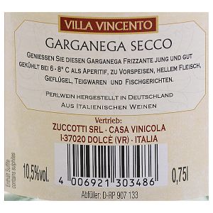 Zuccotti Garganega Secco Villa Vincento 0,75l