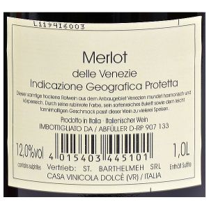 St. Barthelmeh Merlot delle Venezie IGP 1,00l