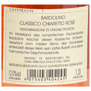 St. Barthelmeh Bardolino Classico Chiaretto Rosé DOP 1,00l