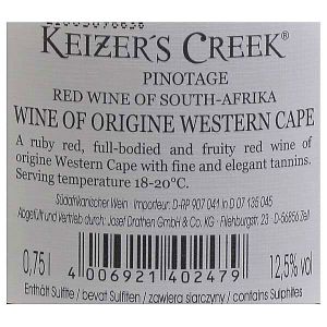 Josef Drathen Keizers Creek Pinotage 0,75l