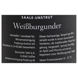 Winzervereinigung Freyburg-Unstrut Freyburger Winzersekt Weißburgunder Brut 0,75l